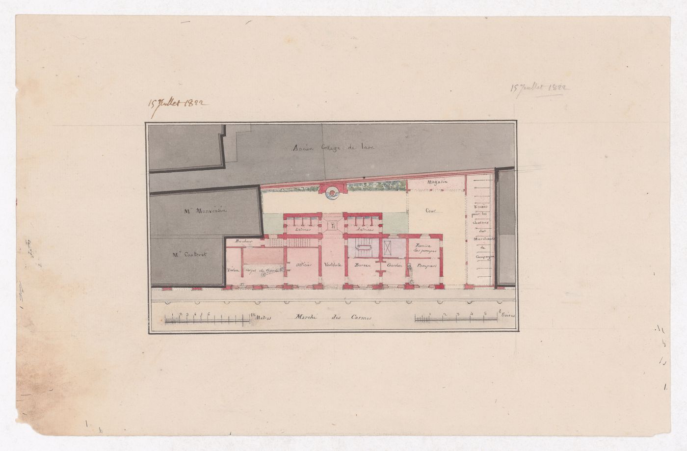 Site plan for Marché des Carmes, Paris