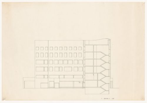 Section for Edificio de Apartamentos Bonjour Tristesse [Bonjour Tristesse residential complex], Block 121, Berlin, Germany