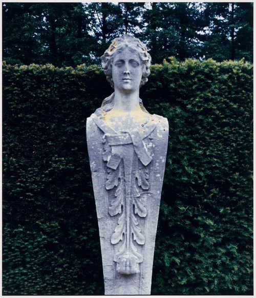 Chiswick: View of a term figure flanking approach to the entrance