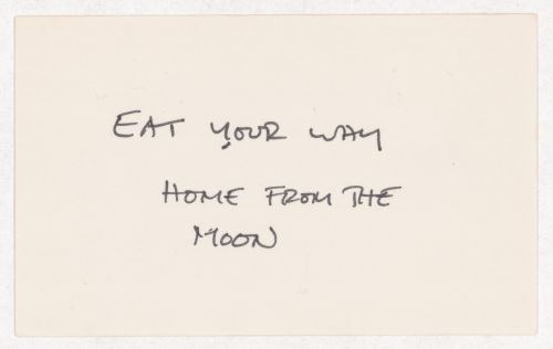 Eat your way home from the moon