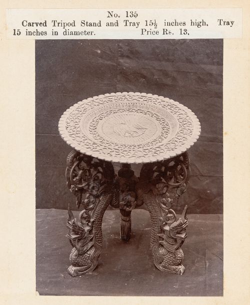 View of a stand, F. Beato Limited, C Road, Mandalay, Burma (now Myanmar)