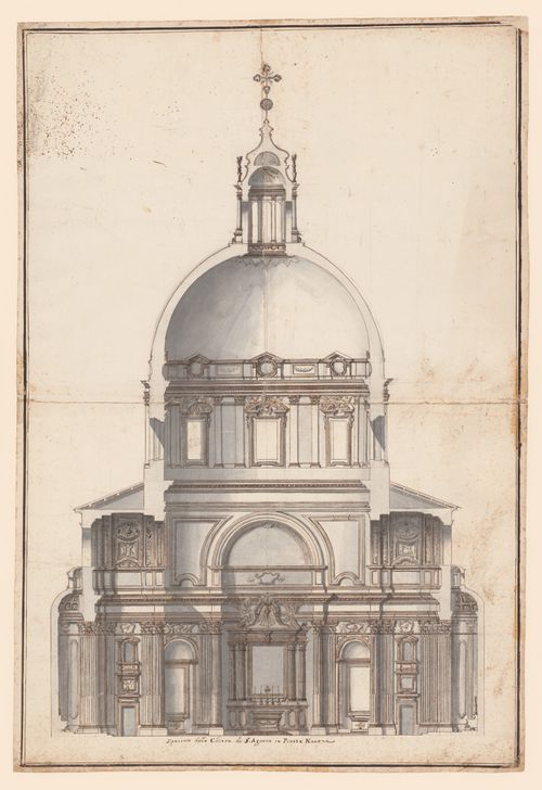 Cross section, probably of the church of S. Agnese in Agone, Rome