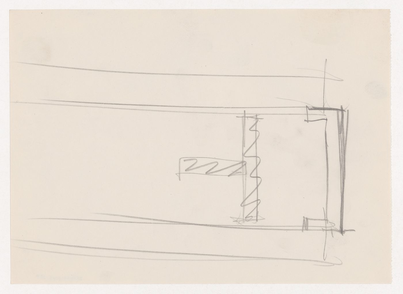 Sketch plan for a column [?] probably for Illinois Institute of Technology