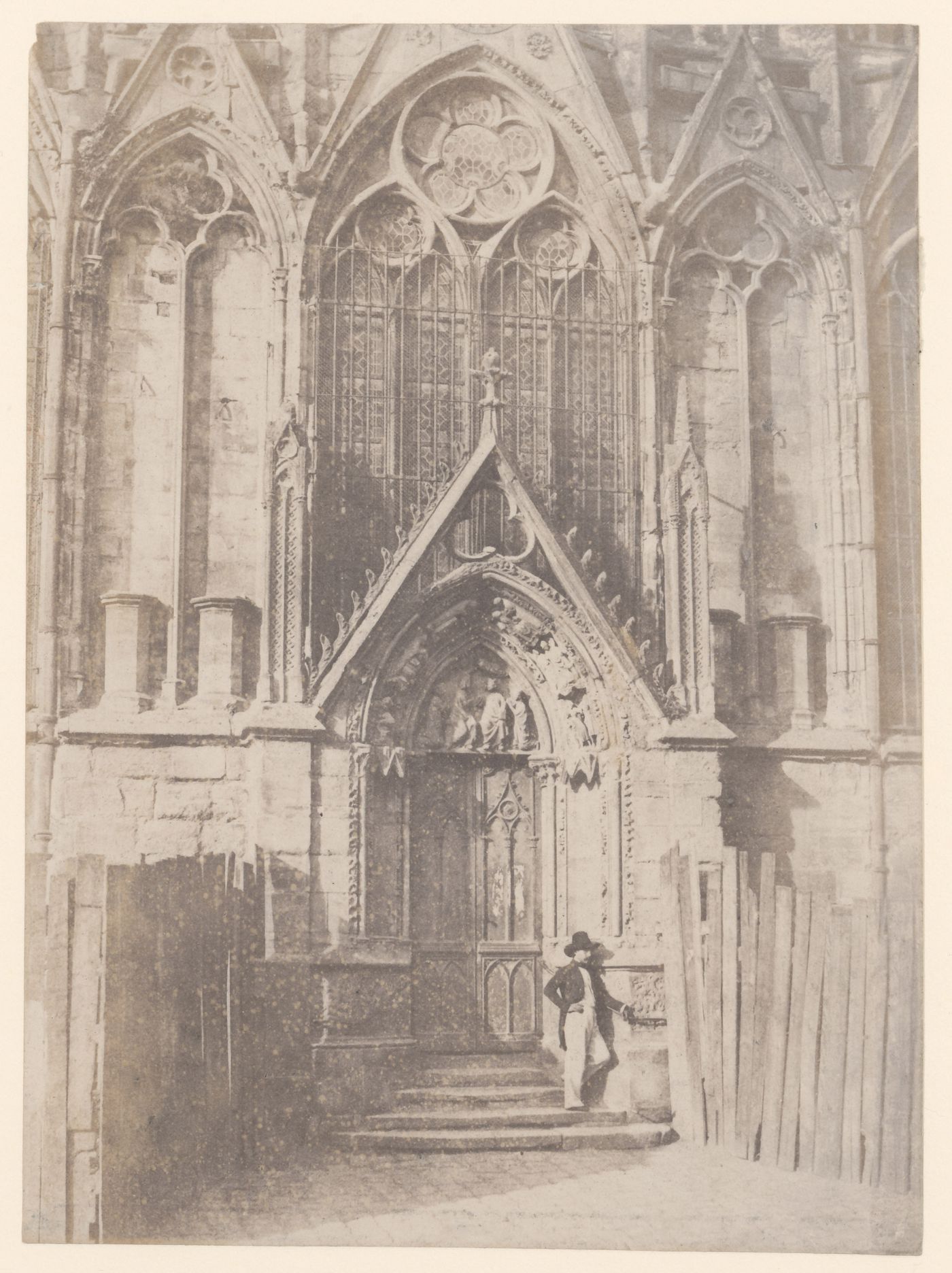 View of le portail septentrional de l'Église métropolitaine, Paris, France