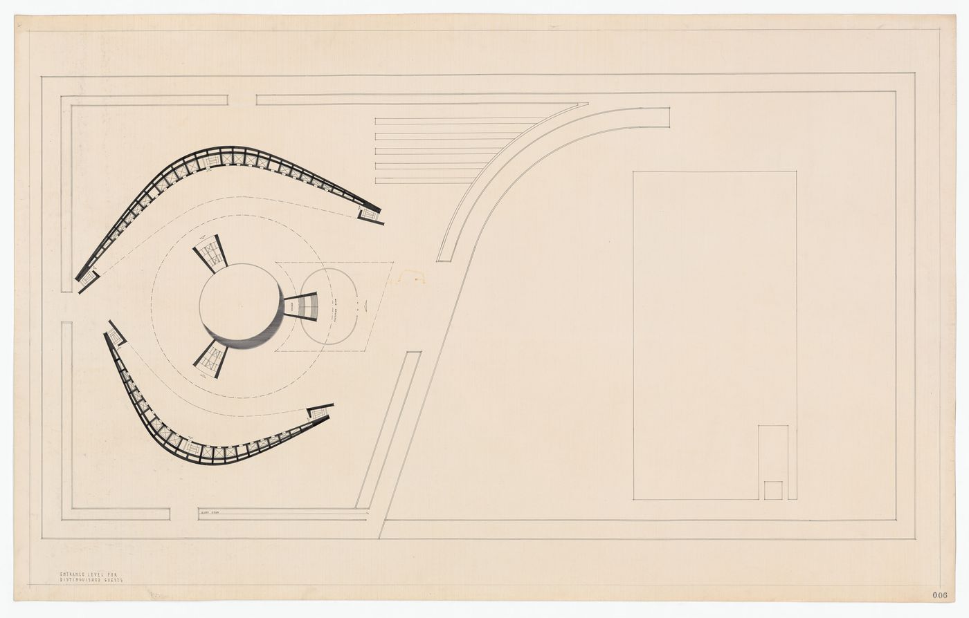 Entrance level for distinguished guests plan for Toronto City Hall and Civic Square, Toronto