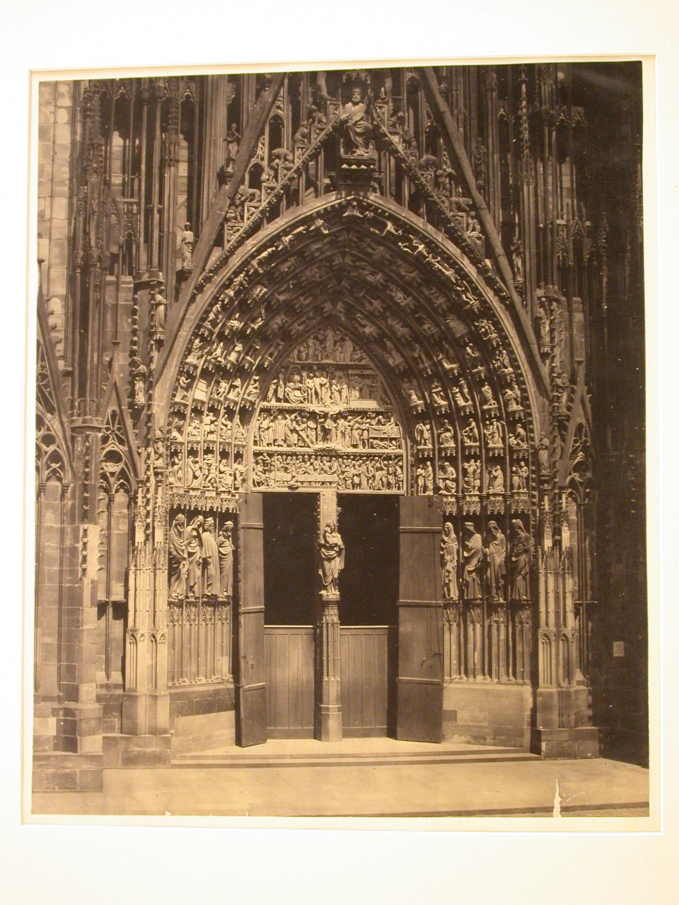 Detail of portal, Strasbourg Cathedral, Strasbourg, France