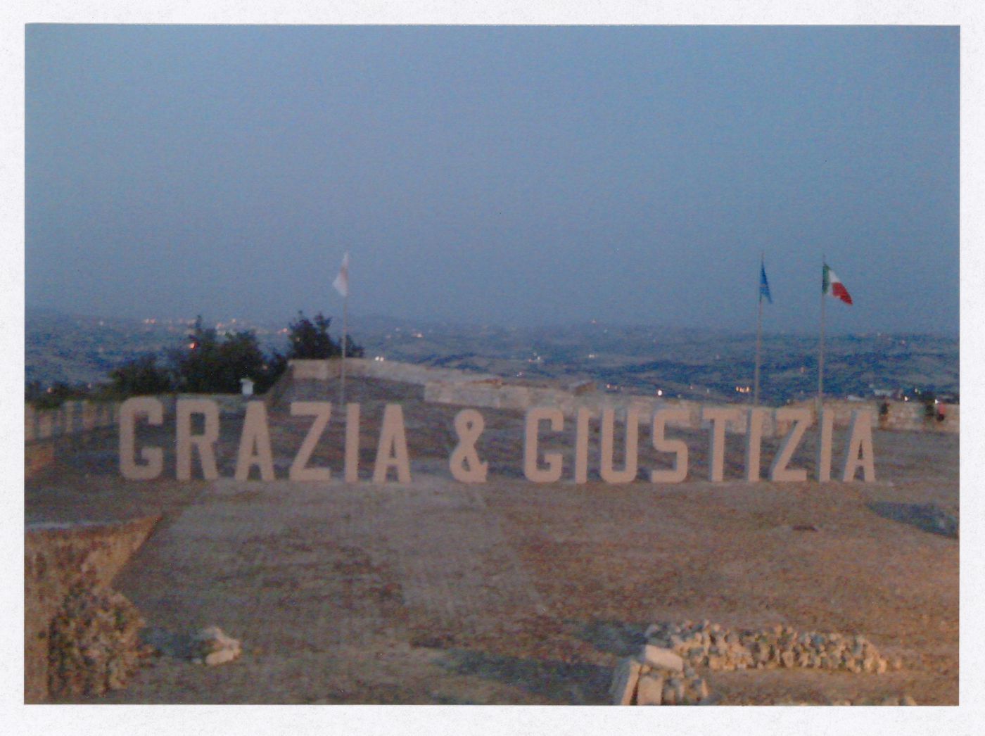 Photograph of the installation for Grazia & Giustizia