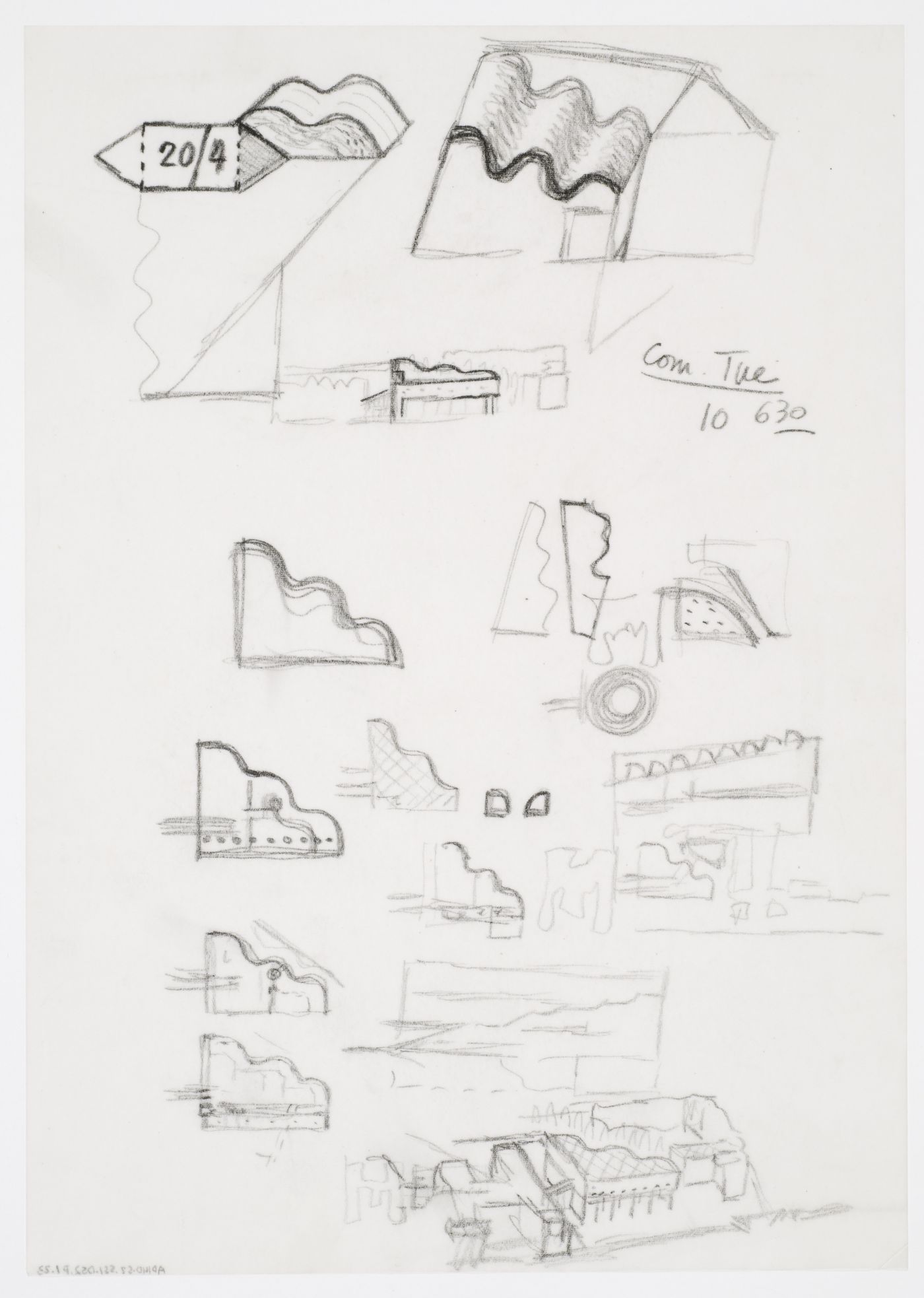 Staatsgalerie, Stuttgart, Germany: conceptual sketches