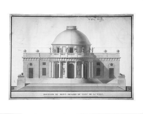 Château de Montmusart - élévation de la façade sur la ville