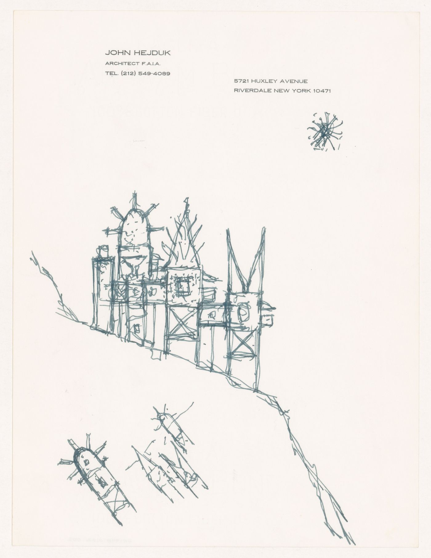 Sketch elevation for House for a Poet