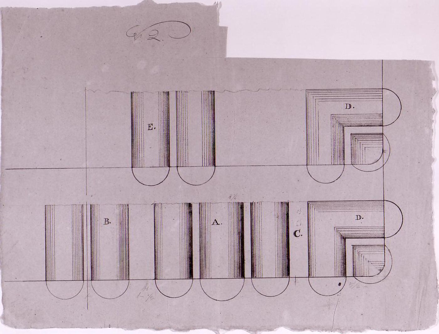 Plan for mouldings [?] for Notre-Dame de Montréal