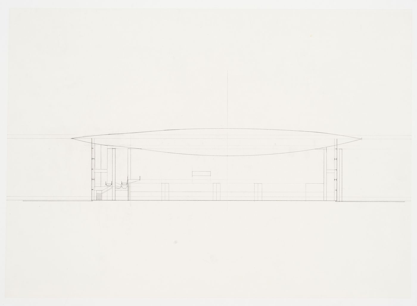 Section plan, Galaxy Toyama Gymnasium, Imizu, Toyama, Japan