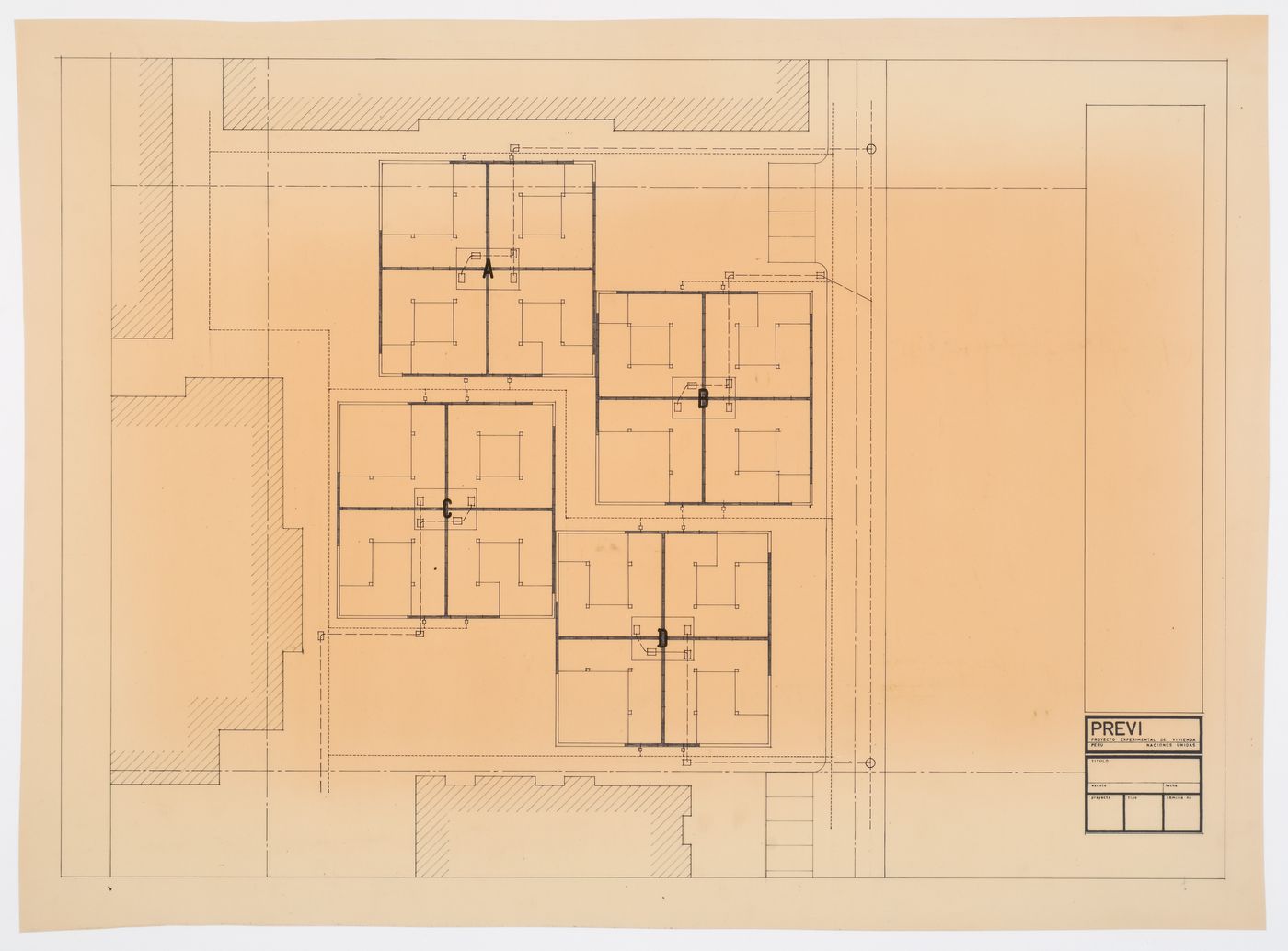 Previ Proyecto Experimental de Vivienda, Lima, Peru: floor plan