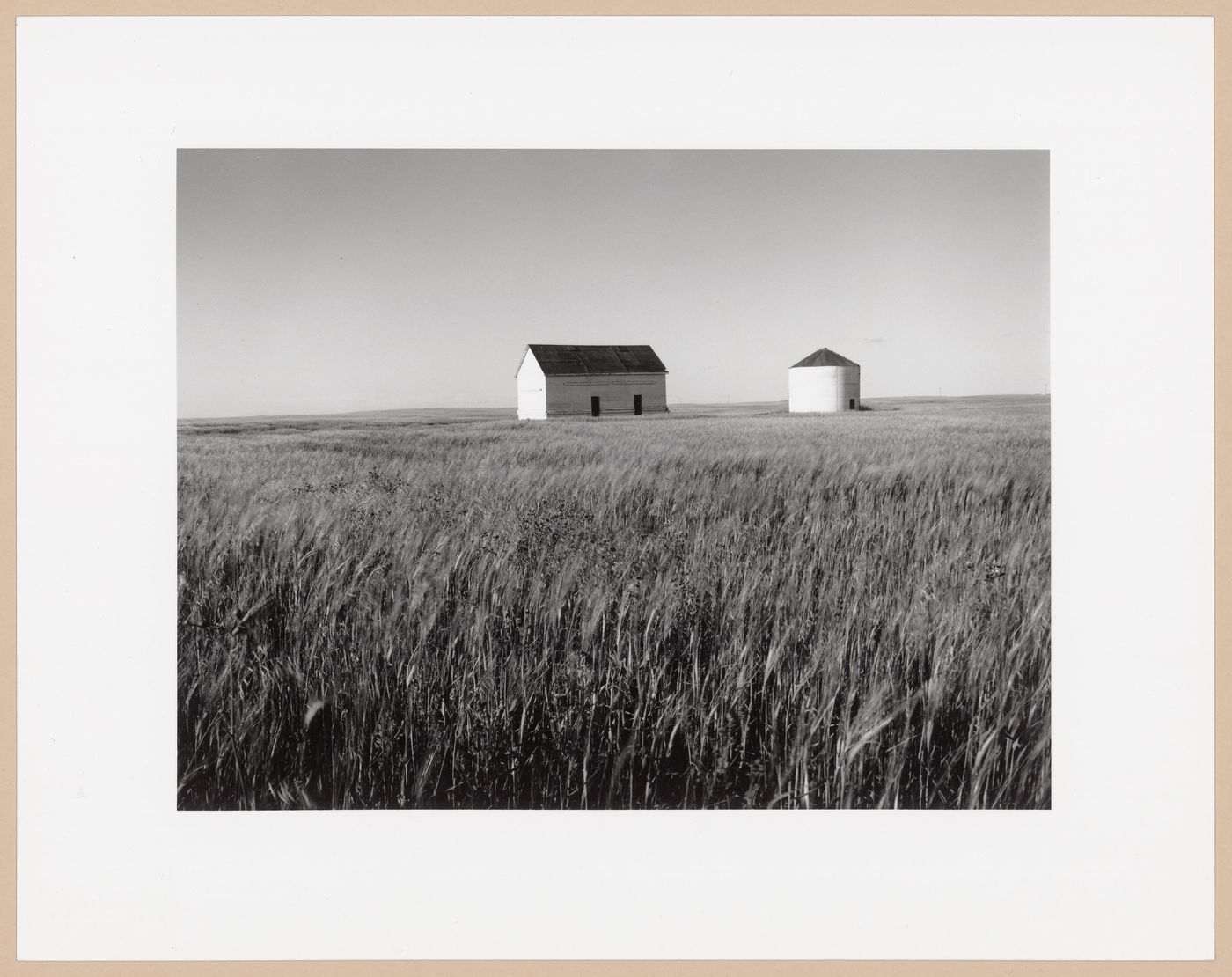 Storage shed and silo, Hwy. 14, Unity, Saskatchewan, from the series The Forms of Canadian Industrial Architecture