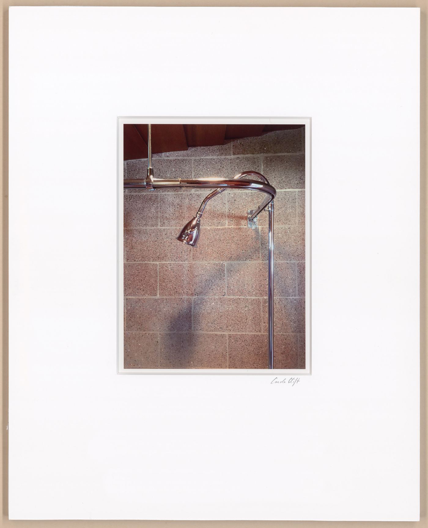 Bathroom fixtures, red bricks, from the series The David and Gladys Wright House