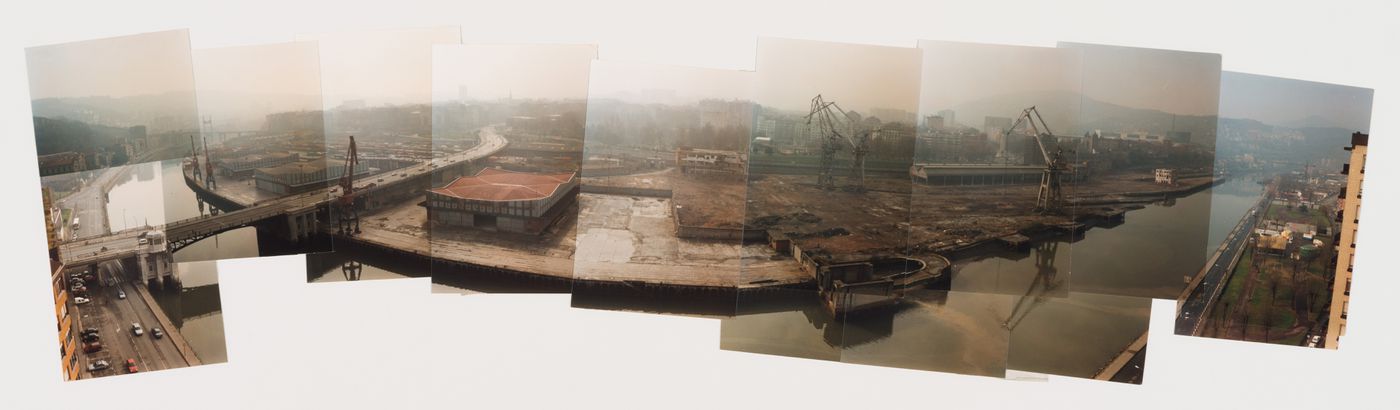 Photomontage, Ordenación del área de Abandoibarra, Bilbao, Spain