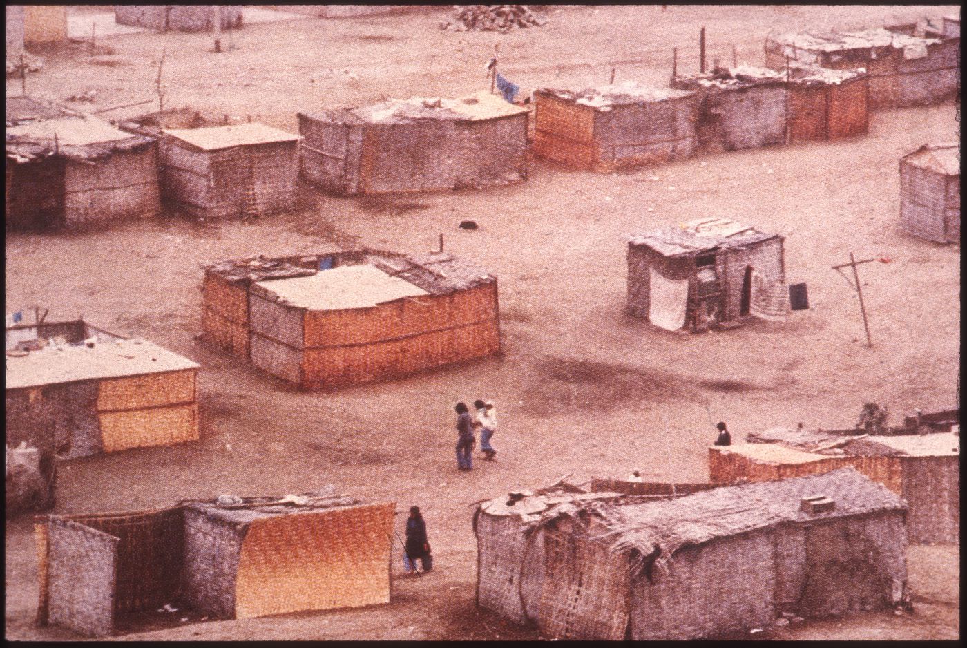 View of settlement, Villa El Salvador, Peru