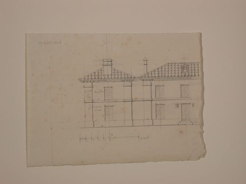 Partial elevation for Market Building, Marché des Carmes, Paris