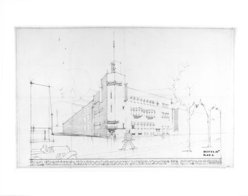 Perspective for the Wegenbouw Office Building, Utrecht, Netherlands