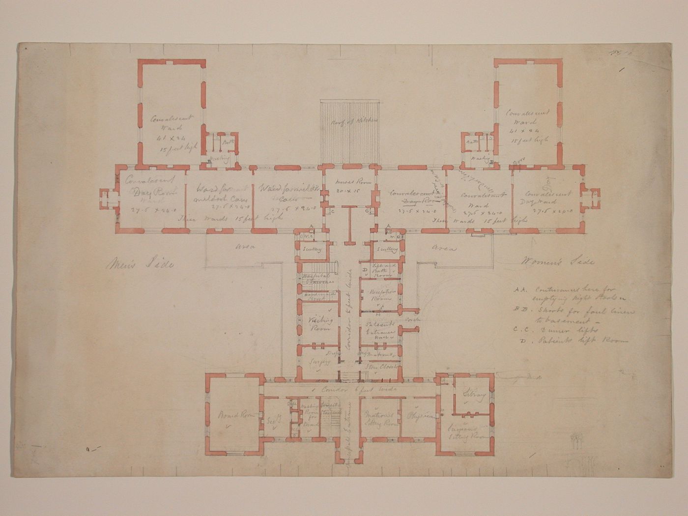 Ground plan of a hospital