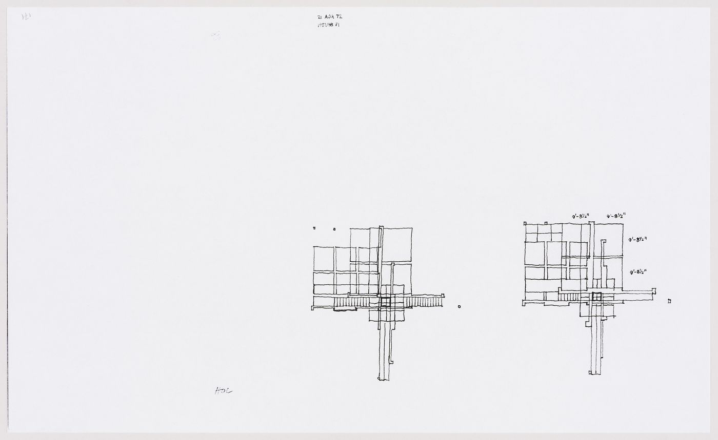 House VI, Cornwall, Connecticut: plans