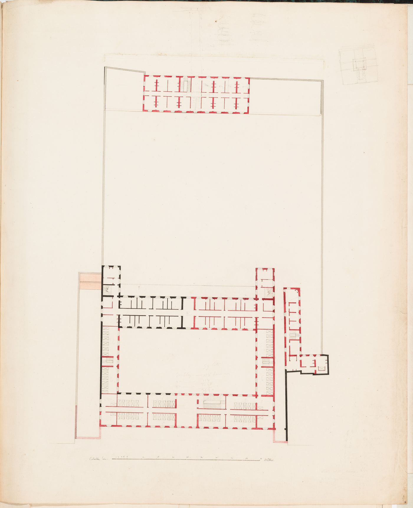 Project for the caserne de la Gendarmerie royale, rue Mouffetard: Plan