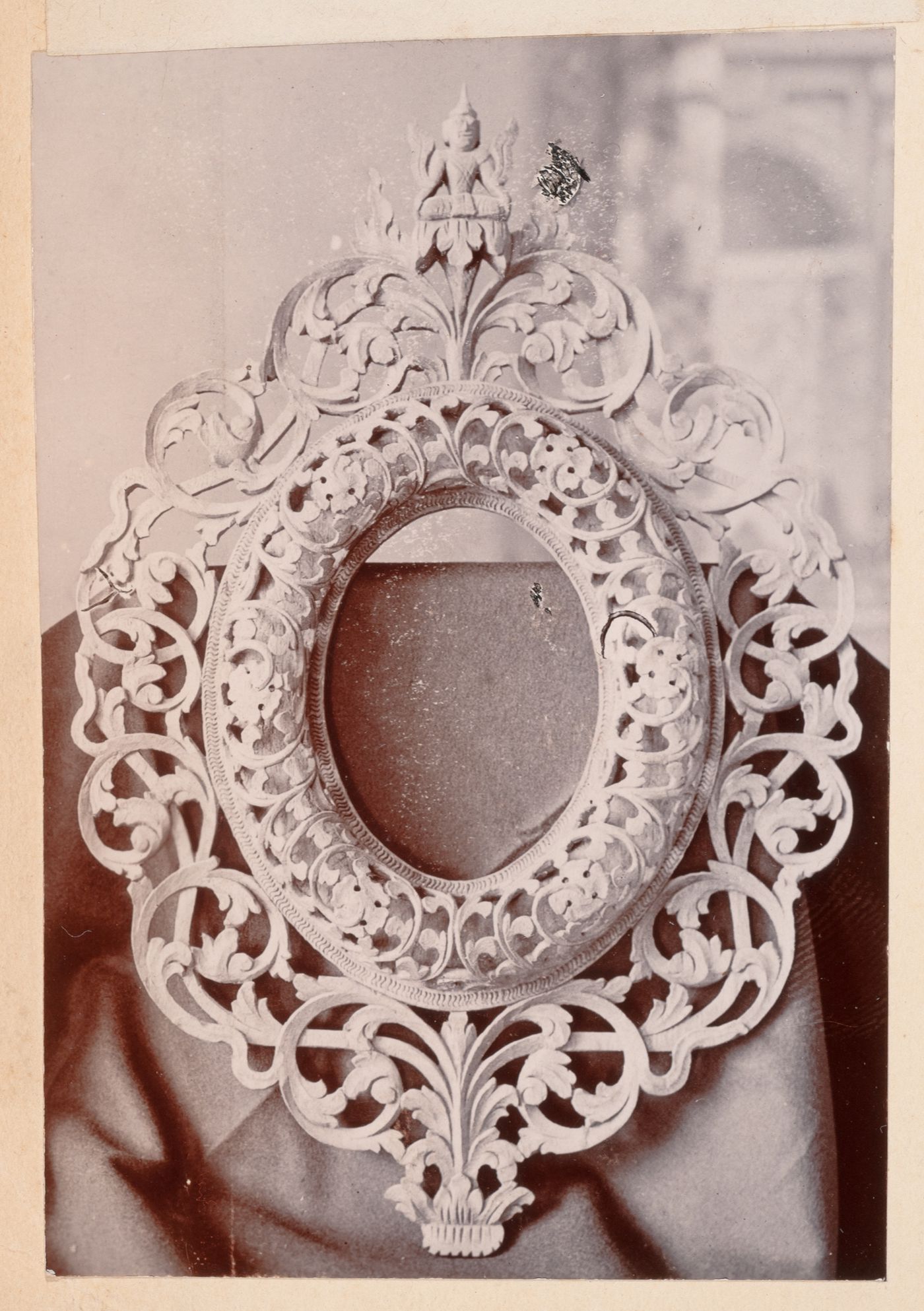 View of a frame, F. Beato Limited, C Road, Mandalay, Burma (now Myanmar)