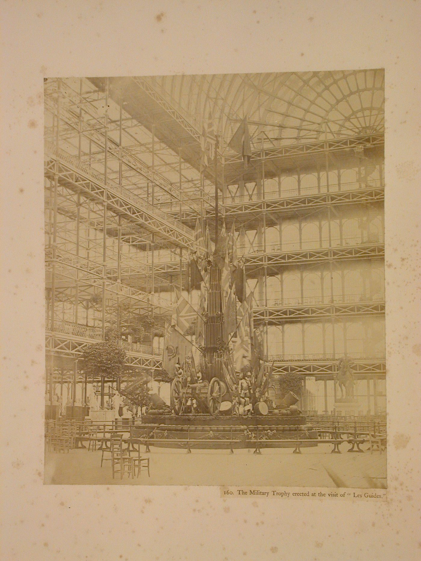 The Military Trophy erected at the visit of "Les Guides," Crystal Palace, Sydenham, England