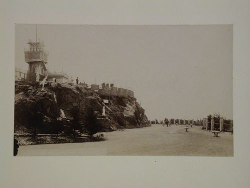 View of the South Esplanade showing the parapet and observatory of Sutro Heights, San Francisco, California