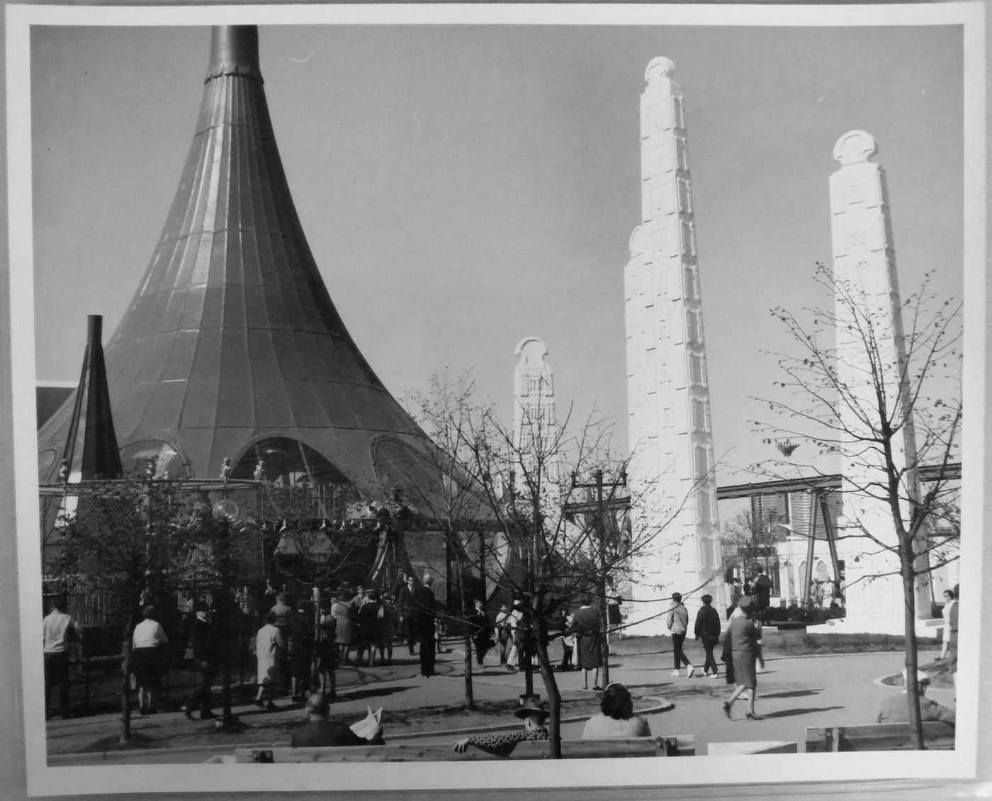 View of the Pavilion of Ethiopia, Expo 67, Montréal, Québec