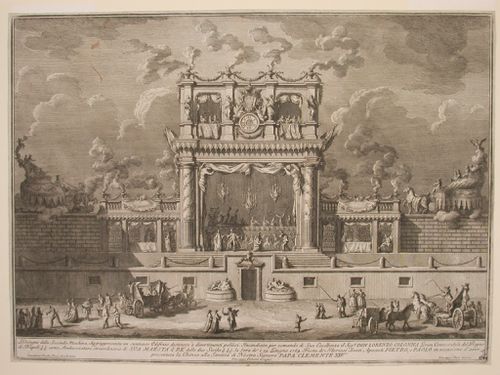 Etching of Posi's design for the "prima macchina" of 1770