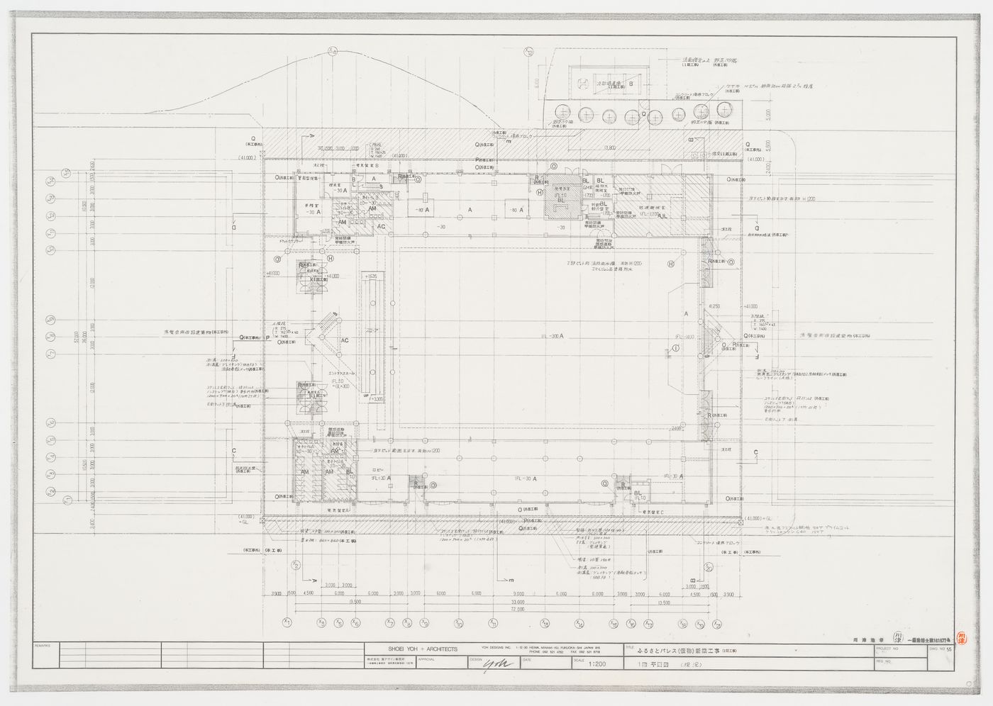 Ground plan, Galaxy Toyama Gymnasium, Imizu, Japan