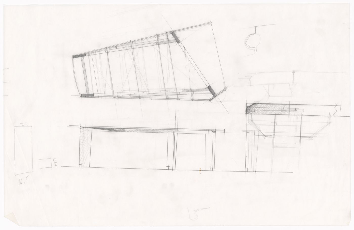 Plan and elevation for Casa Insinga, Milan, Italy