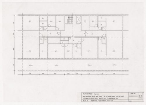 Floor plan for Ceramique Terrein Blocos de habitação e escritórios, Maastrich, the Netherlands