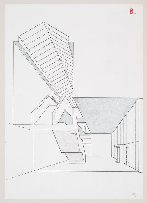 Clore Gallery, London, England: sectional perspective