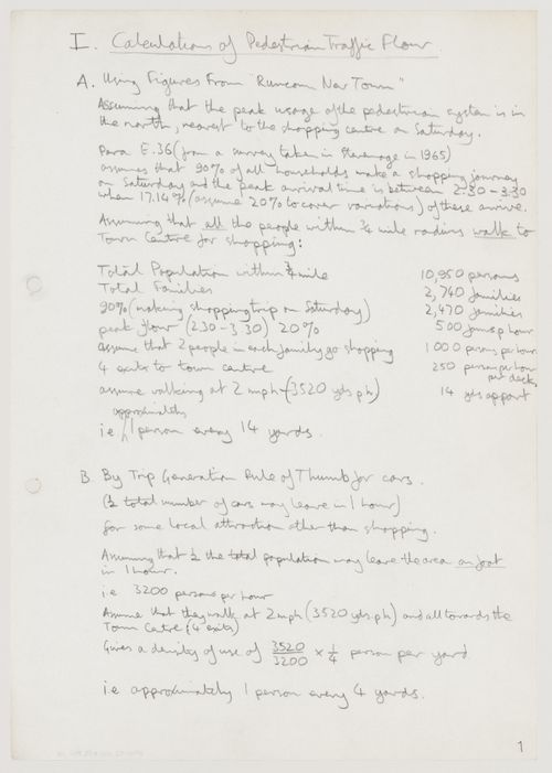 Notes on pedestrian traffic flow