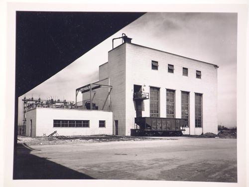 View of the principal and lateral façades of the Boiler House, Thompson Aircraft Products, Inc. Airplane Assembly Plant, Euclid, Ohio