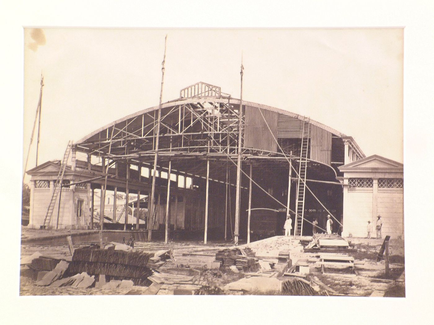 Bahia Station under construction, view of north end train entrance, Bahia State, Brazil