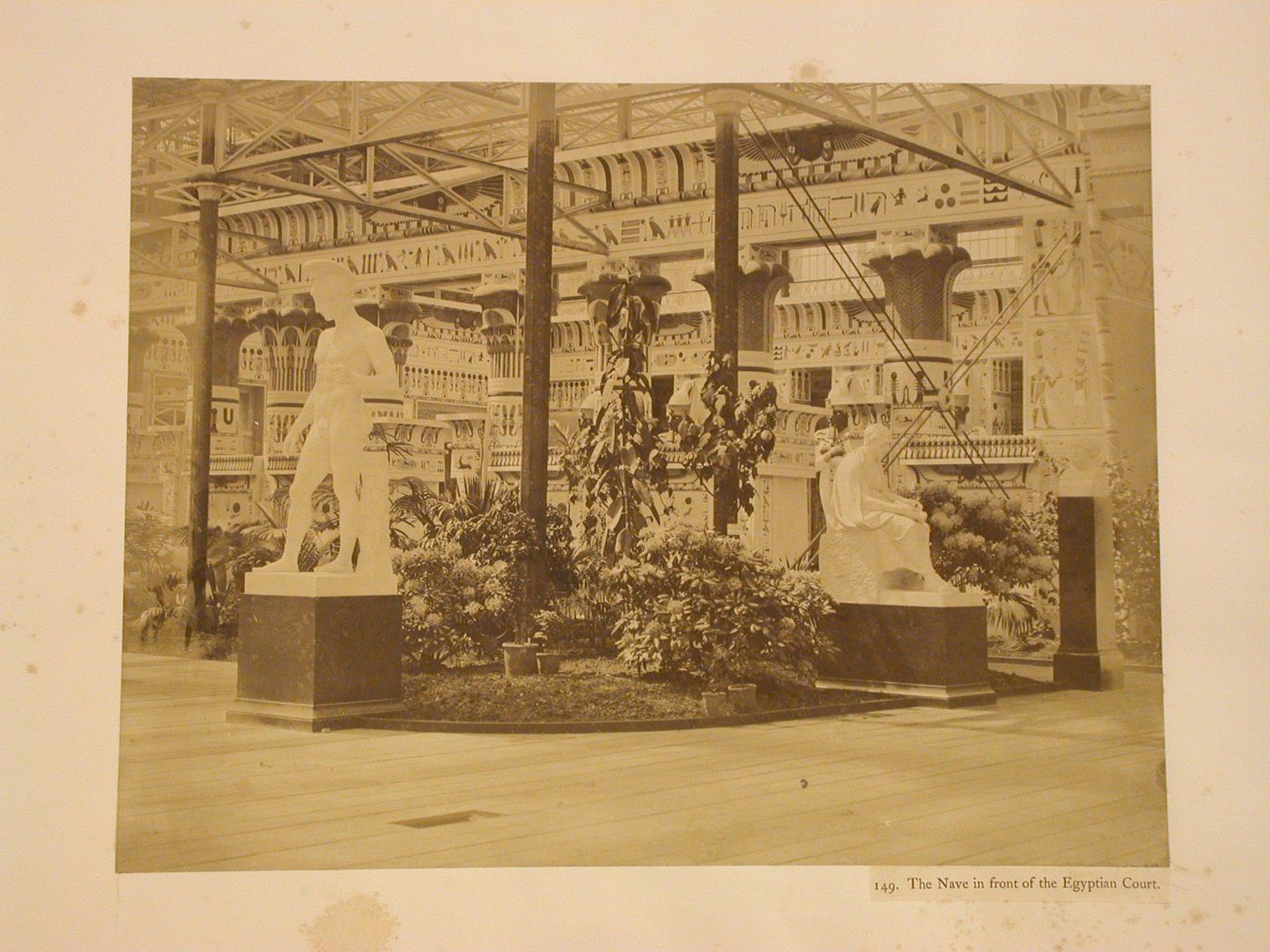 The Nave in front of the Egyptian Court, Crystal Palace, Sydenham, England