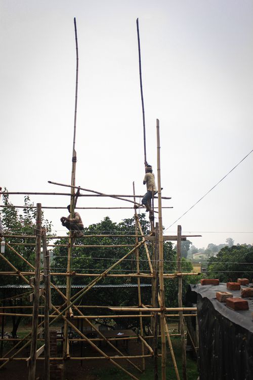 Weavers' Studio : view of complex under construction