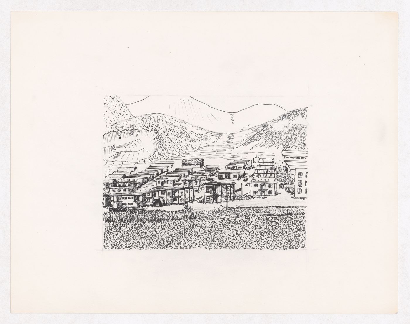 Drawing for a brochure on the project in Sichuan, China