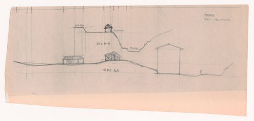 Sketch elevation for Zeno, une cultura autosufficiente [Zeno, a self-sufficient culture]