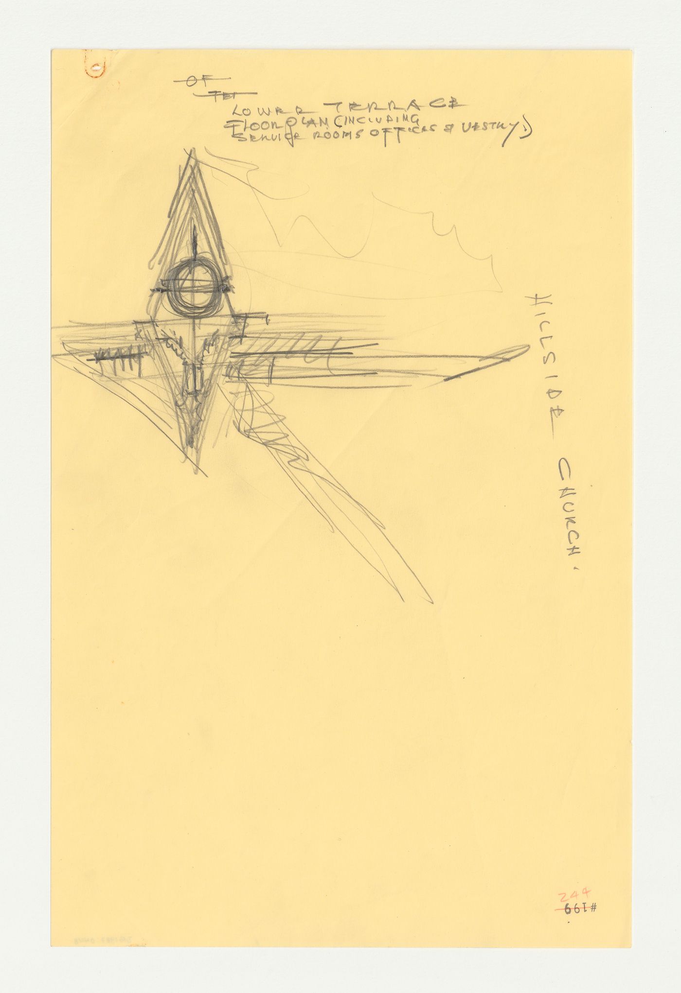 Swedenborg Memorial Chapel, El Cerrito, California: Sketch elevation