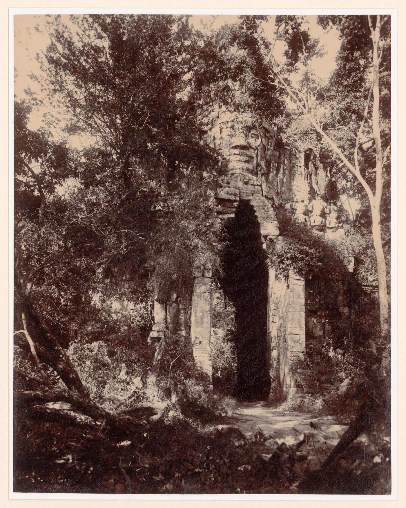 View of the west gate, Angkor Thom, Siam (now in Cambodia)