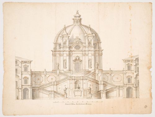 Élévation de la façade principale d'une chapelle