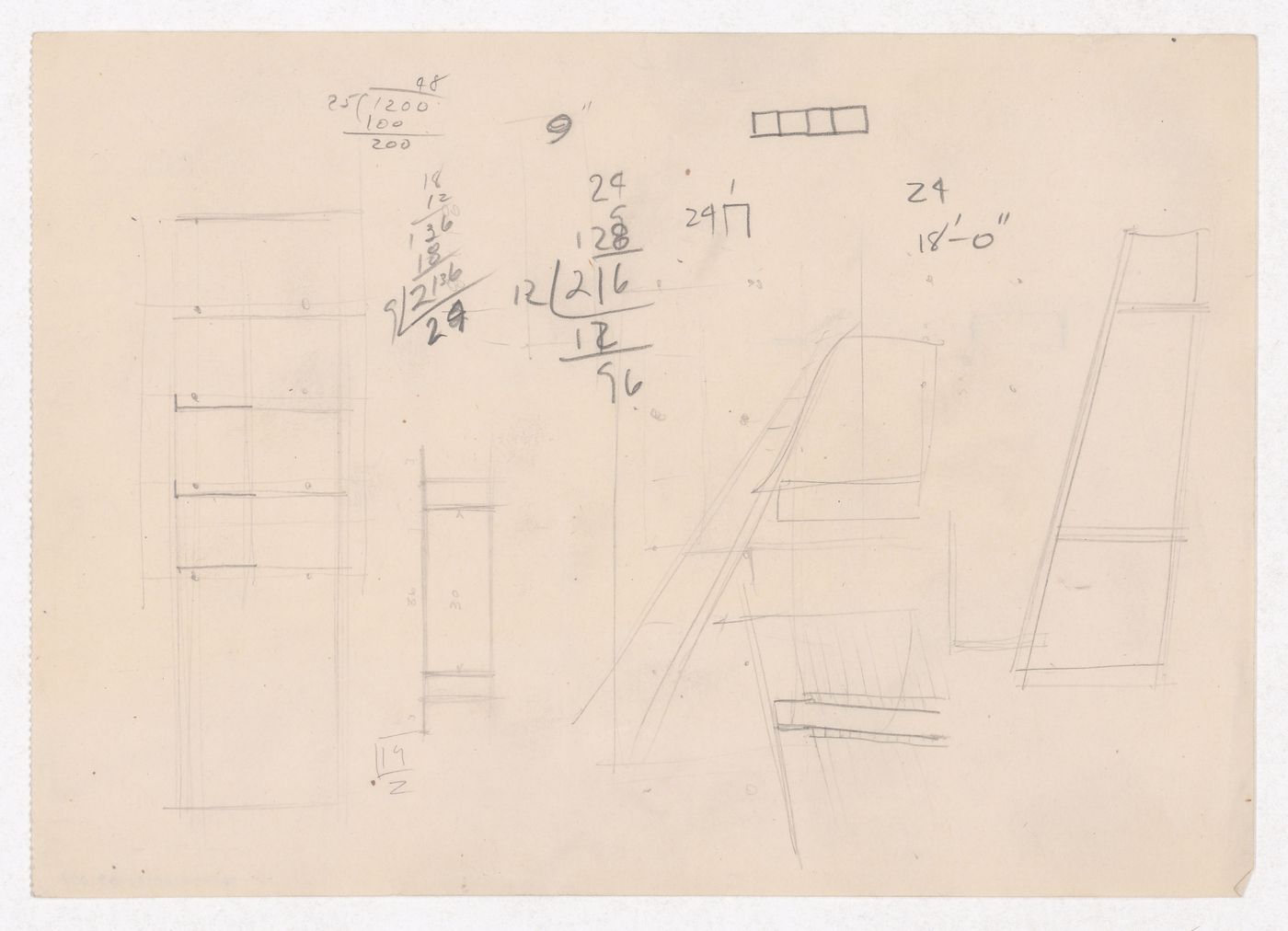 Various documents and drawings including furniture design and office renovation: File G 691