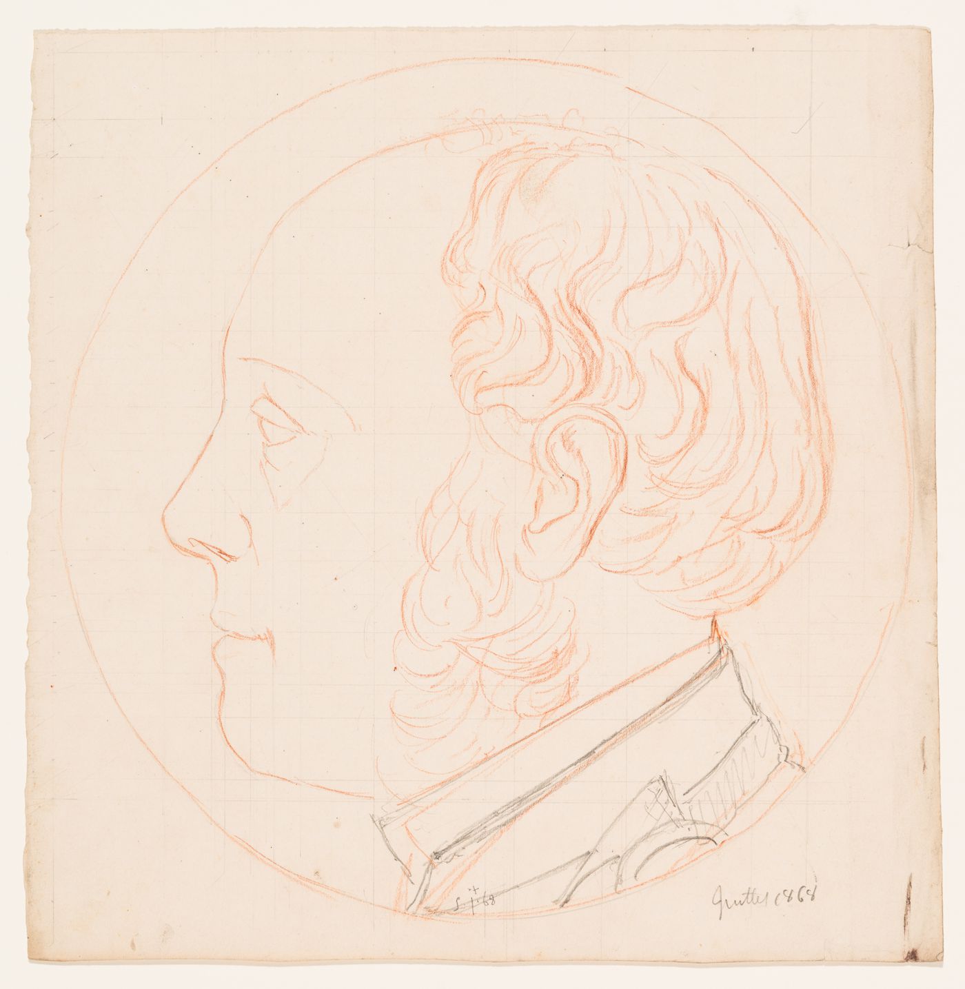 Portrait profile, possibly of Charles Rohault de Fleury