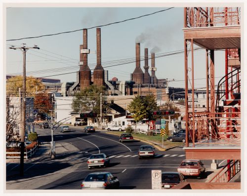 The Alcan II smelter looking northeast near the corner of avenue Saint-Marc and boulevard Saint-Sacrement, Shawinigan