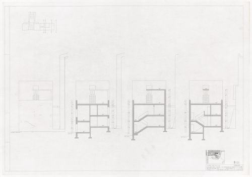 Sections and elevation for Reconstrução do Portal de Riquer, Alcoi-Valencia, Spain