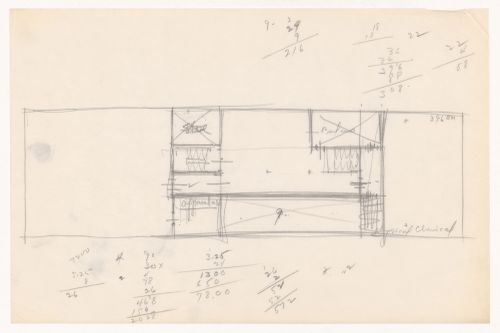 Sketch plan for a campus building for Illinois Institute of Technology